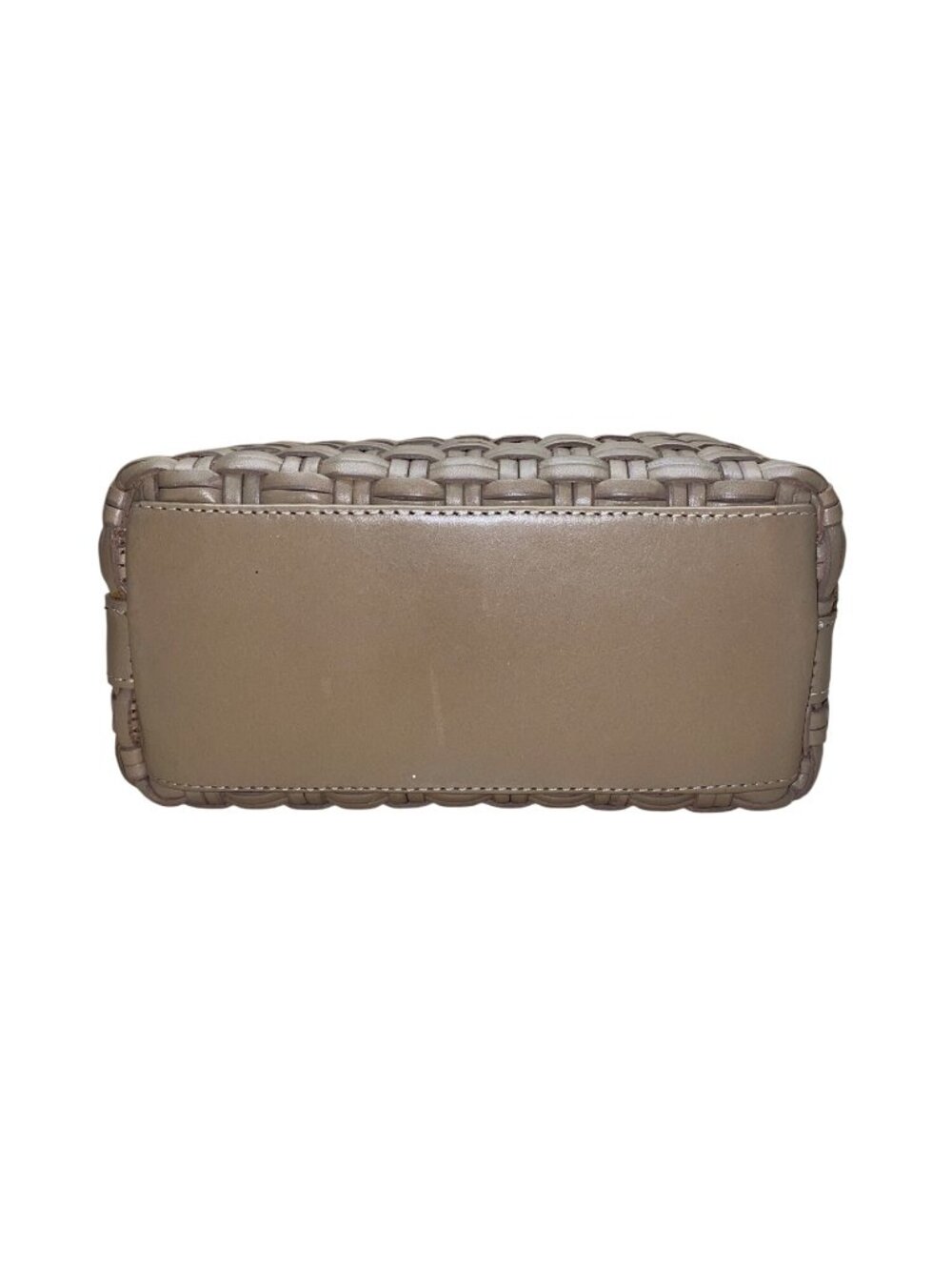 L.J.S Collection Women’s Beige Woven Gold Chain Strap Crossbody Bag - Picture 5 of 9